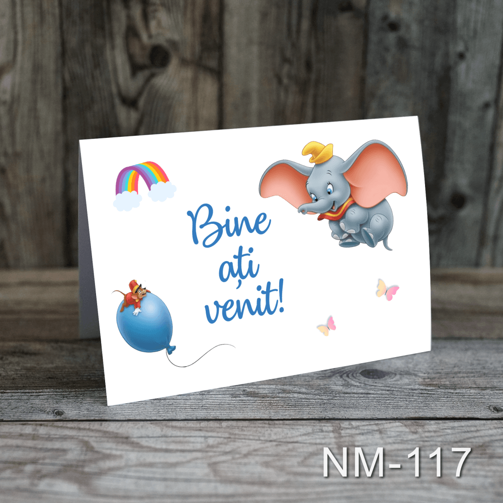 numere de masa botez baieti Elefantul Dumbo