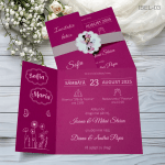 Invitatii botez elegante Minnie Mouse - IBEL-03