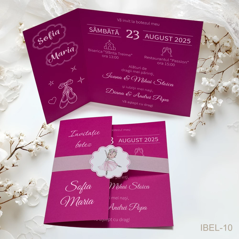 invitatii botez balerina