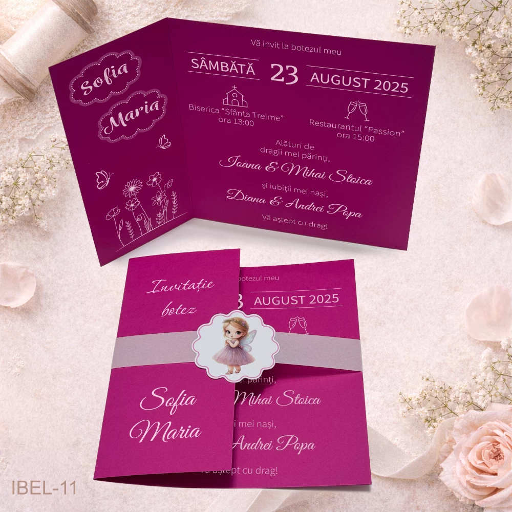 invitatii botez fetite zana