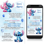 invitatii digitale botez Stitch