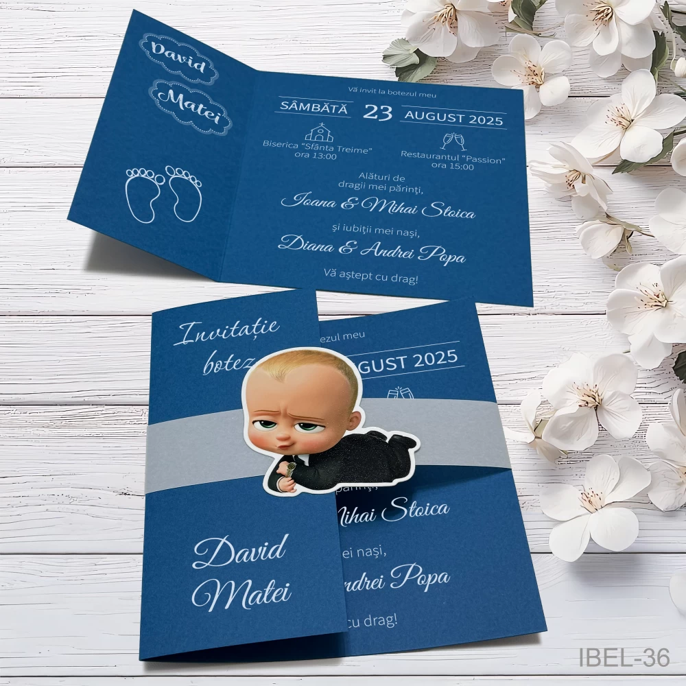 invitatii botez Baby Boss