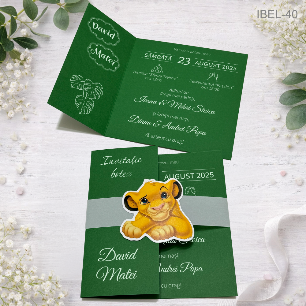 invitatii botez Simba