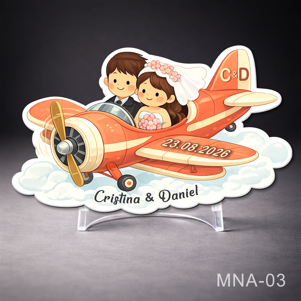 Marturie nunta magnet personalizat