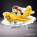 marturie nunta avion auriu cu miri magnet