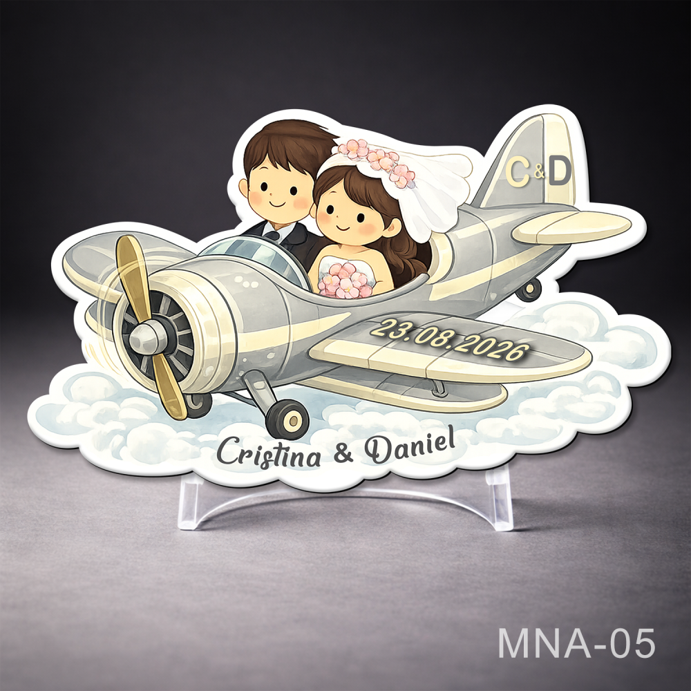 Marturie nunta magnet personalizat