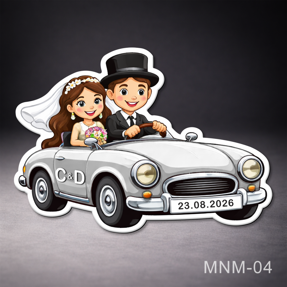 Marturie nunta magnet personalizat