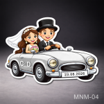 Marturie nunta magnet personalizat