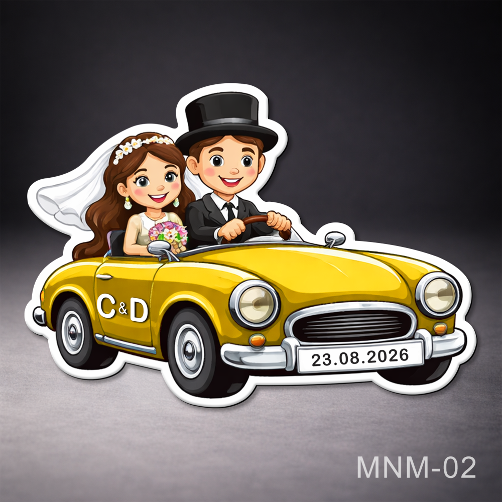 Marturie nunta magnet personalizat