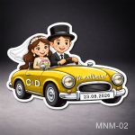 marturie nunta masina cu miri magnet