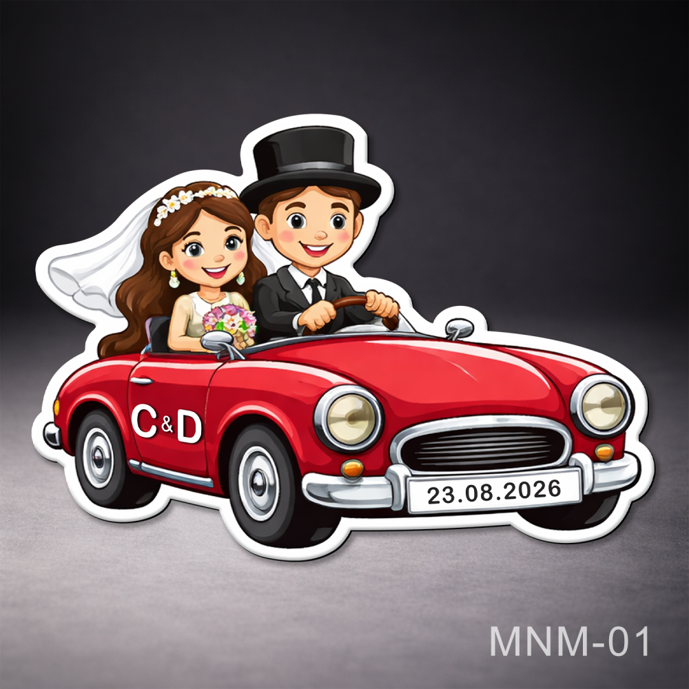 Marturie nunta magnet personalizat