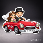 Marturie nunta magnet personalizat