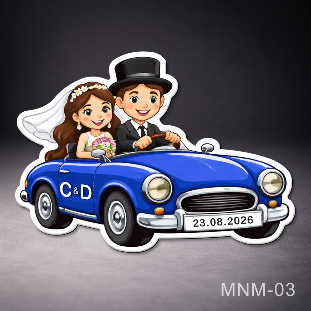 Marturie nunta magnet personalizat