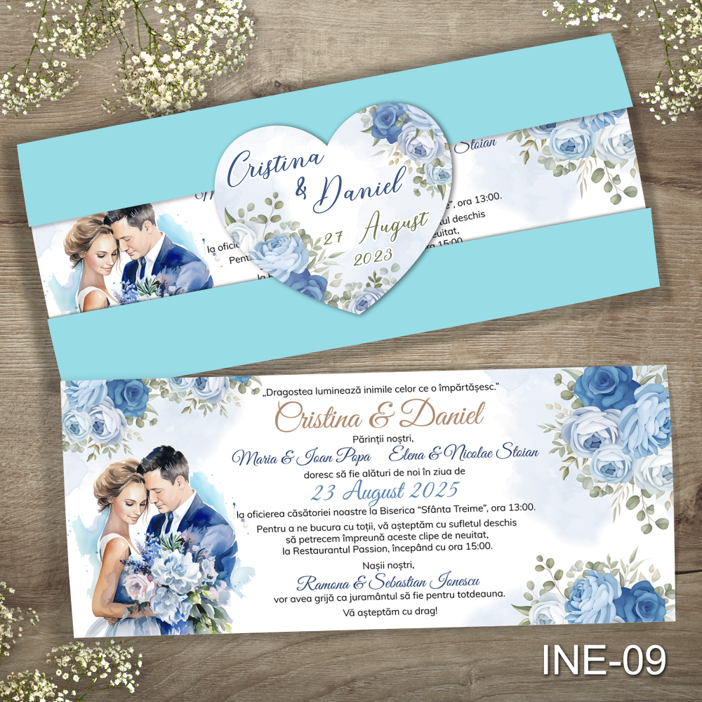 modele invitatii nunta mire si mireasa