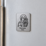 Marturie magnetica botez argintie personalizata